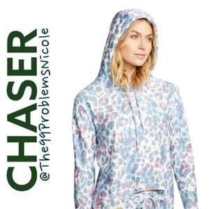 Chaser Painterly Leopard Hoodie